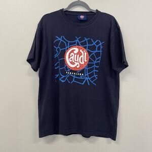 Barcelona Caudi Graphic Blue Short Sleeve T-Shirt Men’s Size Medium